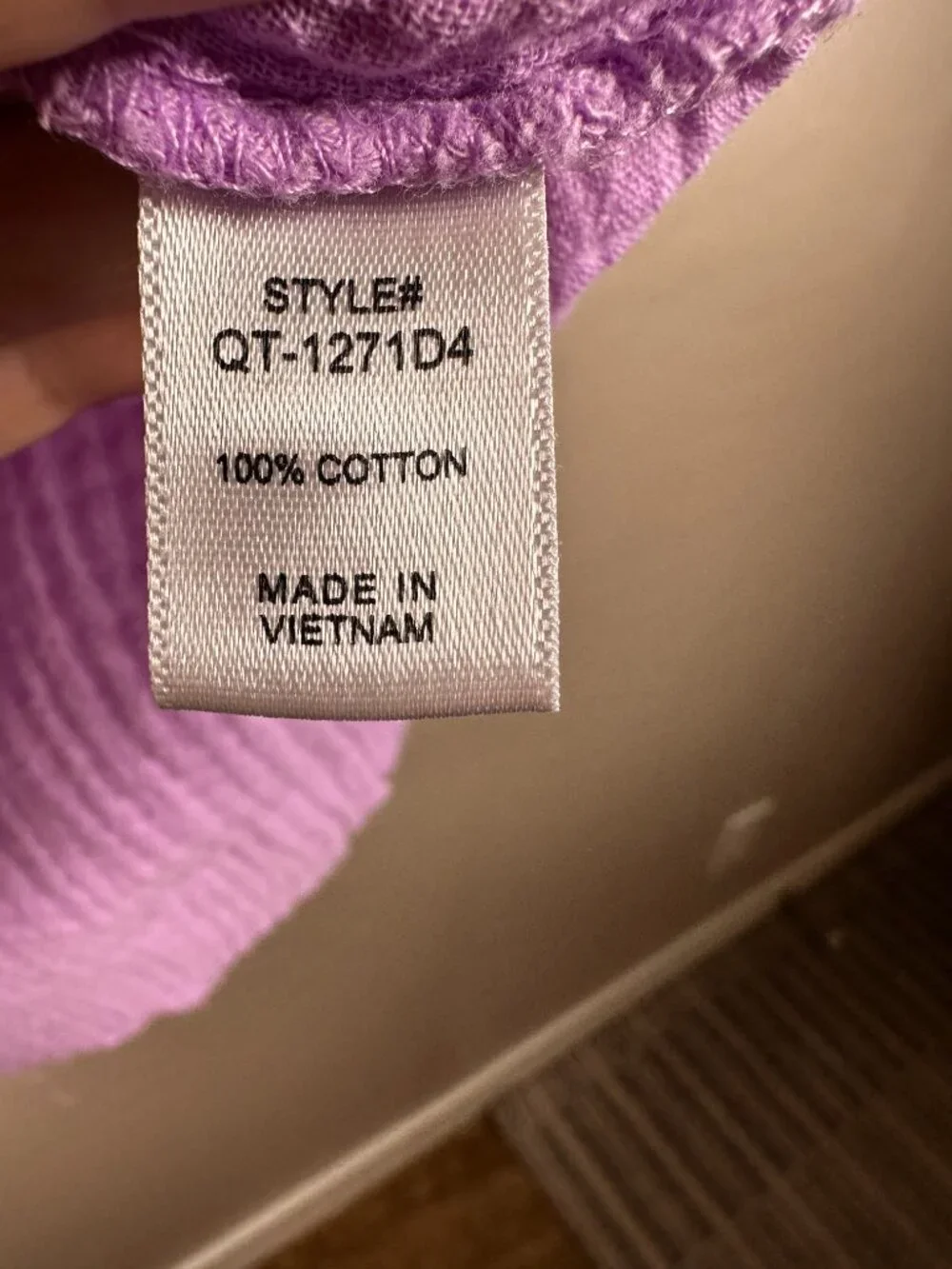 Zenana Lavender Double Gauze Button Down Shirt 100% Cotton Oversized Large - Picture 7 of 11